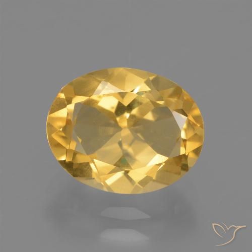 2.41ct 天然 明るいゴールド シトリン, 楕円形, VS