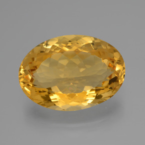 14.40カラットの天然ダークゴールデンシトリン（19.8×14 mm・オーバルカット）