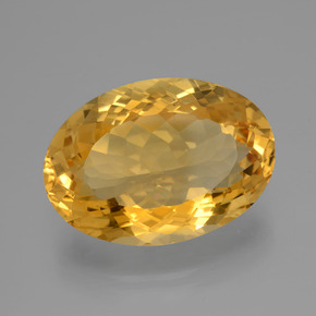 14.40カラットの天然ダークゴールデンシトリン（19.8×14 mm・オーバルカット）