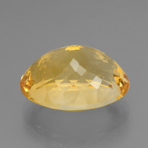 16.78カラットの天然明るいゴールドシトリン（18.7×14.7 mm・オーバルカット）