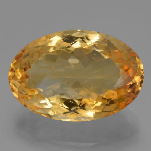 16.80カラットの天然濃いゴールデンオレンジシトリン（20.6×14 mm・オーバルカット）