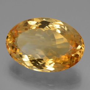 16.80カラットの天然濃いゴールデンオレンジシトリン（20.6×14 mm・オーバルカット）