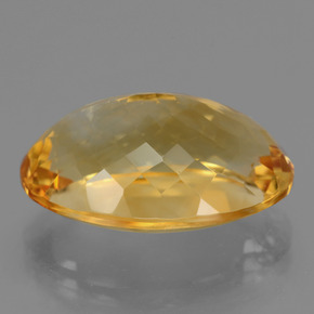 16.80カラットの天然濃いゴールデンオレンジシトリン（20.6×14 mm・オーバルカット）