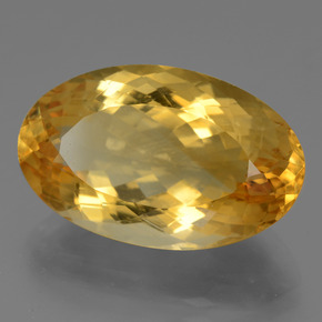 15.88カラットの天然濃いゴールデンオレンジシトリン（21.3×13.2 mm・オーバルカット）