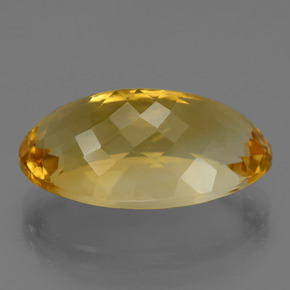 15.88カラットの天然濃いゴールデンオレンジシトリン（21.3×13.2 mm・オーバルカット）