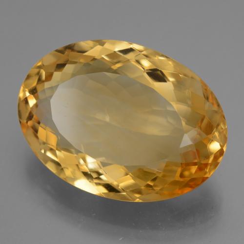 16.76カラットの天然濃いゴールデンオレンジシトリン（20.9×15.1 mm・オーバルカット）