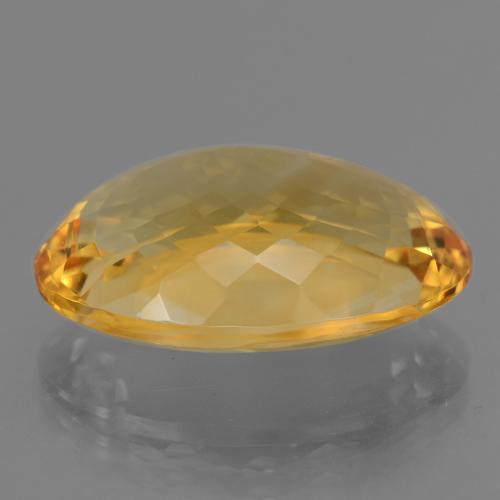 16.76カラットの天然濃いゴールデンオレンジシトリン（20.9×15.1 mm・オーバルカット）