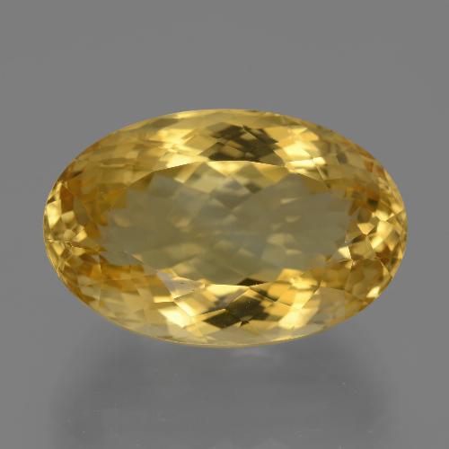 18.28カラットの天然ミディアムダークゴールデンシトリン（20.2×13.2 mm・オーバルカット）