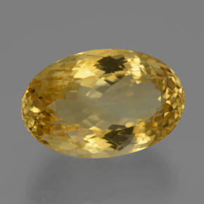 18.28カラットの天然ミディアムダークゴールデンシトリン（20.2×13.2 mm・オーバルカット）