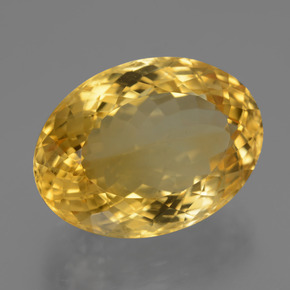 19.99カラットの天然濃いゴールデンオレンジシトリン（20.3×14.9 mm・オーバルカット）