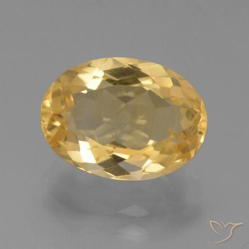 3.80ct 天然 ゴールド シトリン, 楕円形, VVS-VS