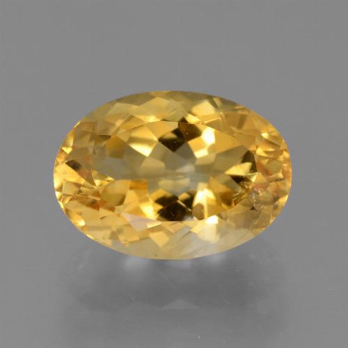 3.74カラットの天然濃いゴールデンオレンジシトリン（11.9×8.5 mm・オーバルカット）