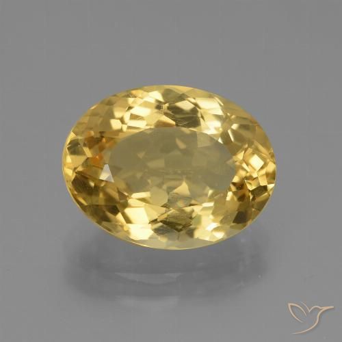 4.00ct 天然 ゴールド シトリン, 楕円形, VVS-VS