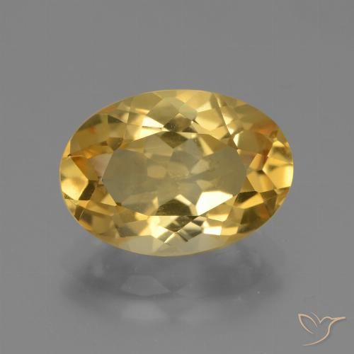 4.01ct 天然 ゴールドオレンジ シトリン, 楕円形, VVS-VS