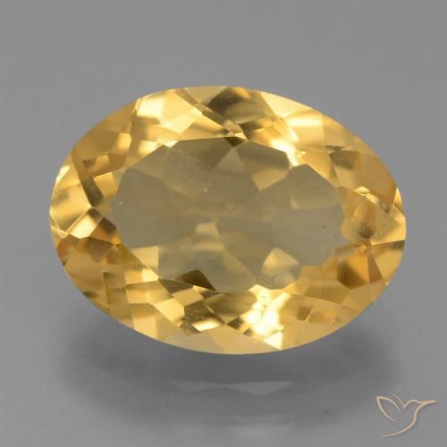 5.25ct 天然 ゴールド シトリン, 楕円形, VVS-VS