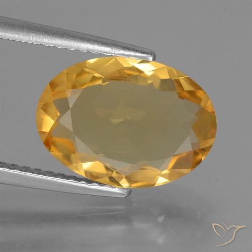 3.20ct 天然 ゴールドオレンジ シトリン, 楕円形, VVS