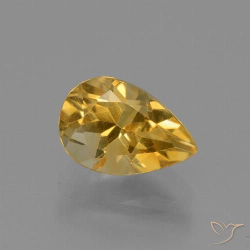 1.27ct 天然 ゴールドオレンジ シトリン, 洋梨の形, VVS