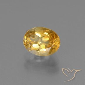 1.33カラットの天然オレンジゴールドシトリン（8.1×6.1 mm・オーバルカット）