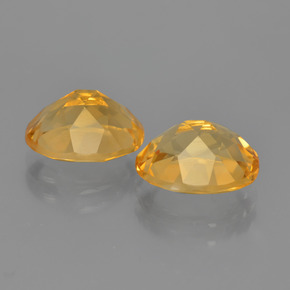 4.65カラットの天然濃いゴールデンオレンジシトリン（9.8×7.7 mm・オーバルカット）