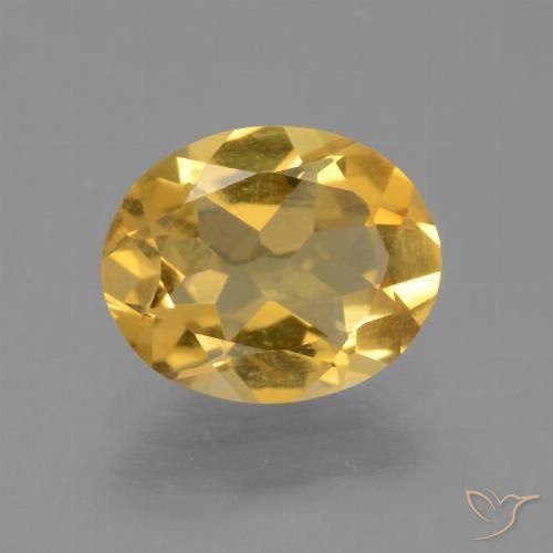 1.84ct 天然 ゴールドオレンジ シトリン, 楕円形, VVS-VS