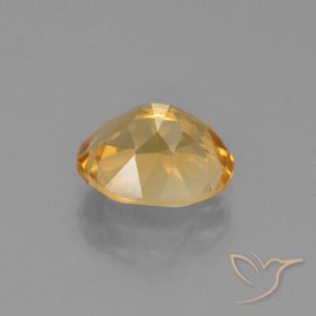 2.54カラットの天然薄いオレンジゴールドシトリン（9.9×8.1 mm・オーバルカット）