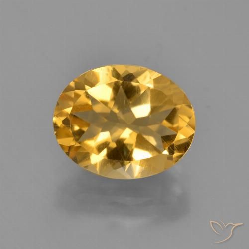 2.68ct 天然 濃いゴールデンオレンジ シトリン, 楕円形, VVS-VS