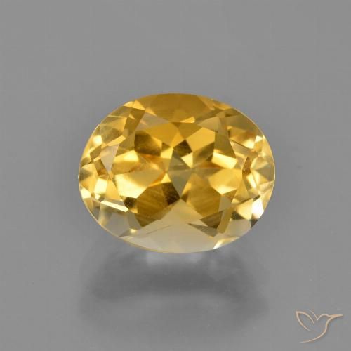 2.68ct 天然 ミディアムダークゴールデン シトリン, 楕円形, VVS
