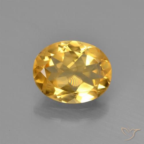 1.84ct 天然 ゴールド シトリン, 楕円形, VVS-VS