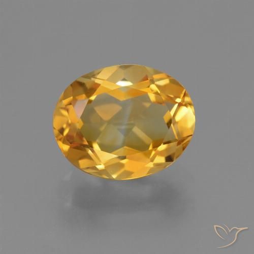 2.40ct 天然 オレンジゴールド シトリン, 楕円形, VVS