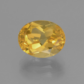 2.80カラットの天然明るいゴールドシトリン（10×8 mm・オーバルカット）