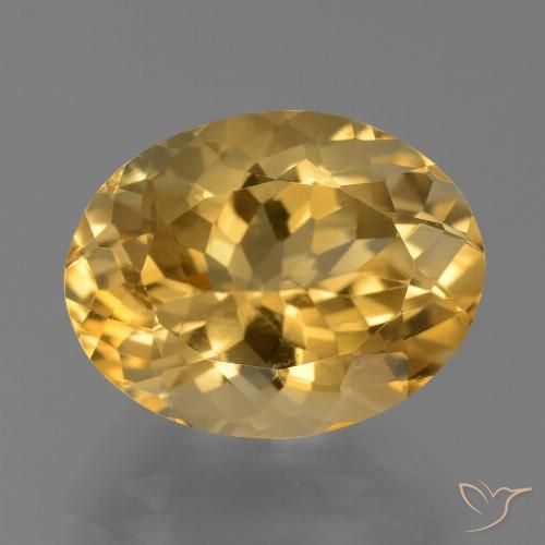8.35ct 天然 ゴールド シトリン, 楕円形, VVS