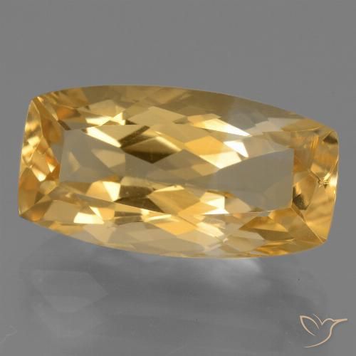 7.81ct 天然 濃いゴールデンオレンジ シトリン, クッション, VS