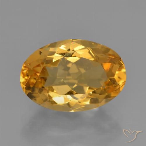 3.62ct 天然 ダークオレンジゴールド シトリン, 楕円形, VS