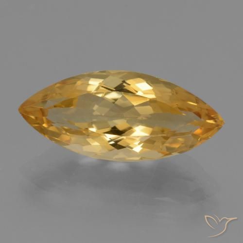 5.41ct 天然 濃いゴールデンオレンジ シトリン, マーキーズ, VVS