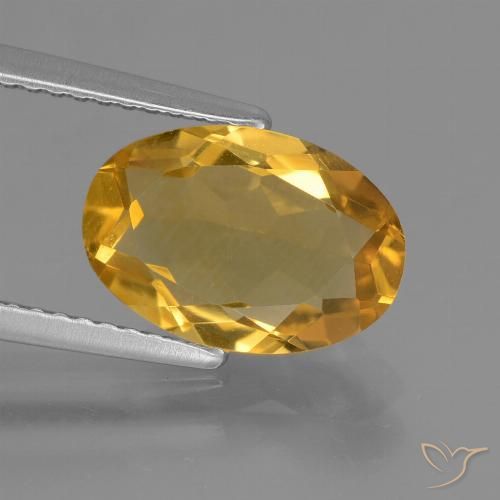 2.51ct 天然 濃いゴールデンオレンジ シトリン, 楕円形, VVS-VS