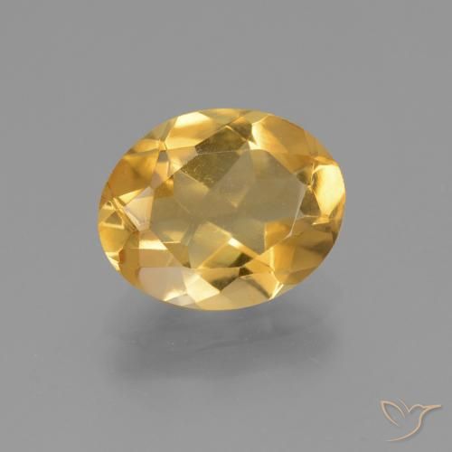 2.93ct 天然 濃いゴールデンオレンジ シトリン, 楕円形, VVS-VS