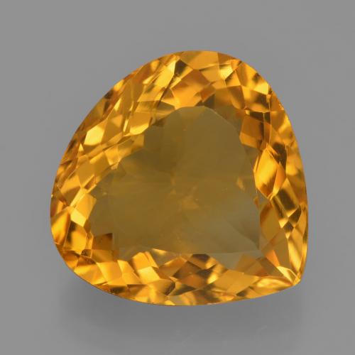 7.44 カラットのイエロー シトリン、13.8 x 13.8 mm オーバル カット、ブラジル産, Photo A