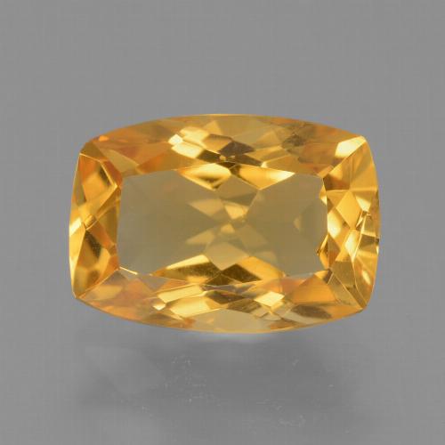 2.81カラットの天然オレンジゴールドシトリン（10.6×7.4 mm・クッションカット）