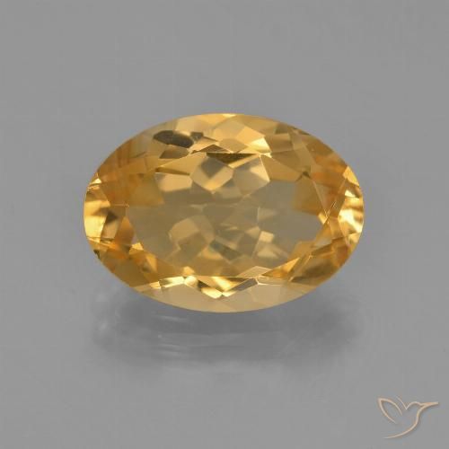 4.11ct 天然 オレンジゴールド シトリン, 楕円形, VVS-VS