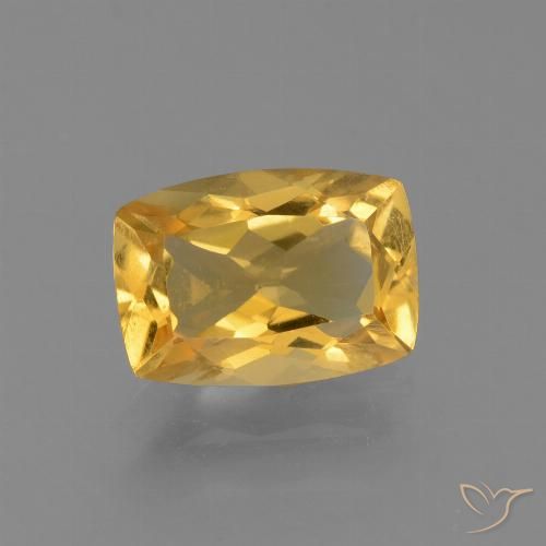 3.12ct 天然 明るいゴールド シトリン, クッション, VS