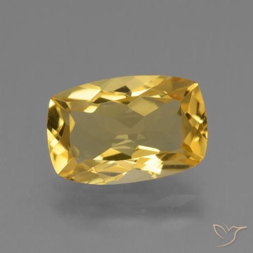 3.63ct 天然 ゴールド シトリン, クッション, VVS-VS