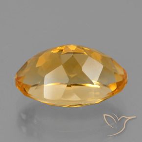 3.86カラットの天然濃いオレンジゴールドシトリン（12.5×8 mm・オーバルカット）