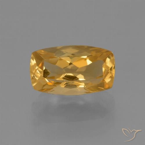 2.96ct 天然 濃いゴールデンオレンジ シトリン, クッション, VVS-VS