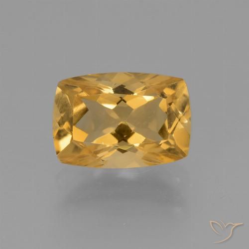 3.34ct 天然 濃いゴールデンオレンジ シトリン, クッション, VVS-VS