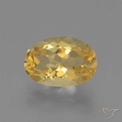 3.22ct 天然 ミディアムゴールデン シトリン, 楕円形, VVS-VS