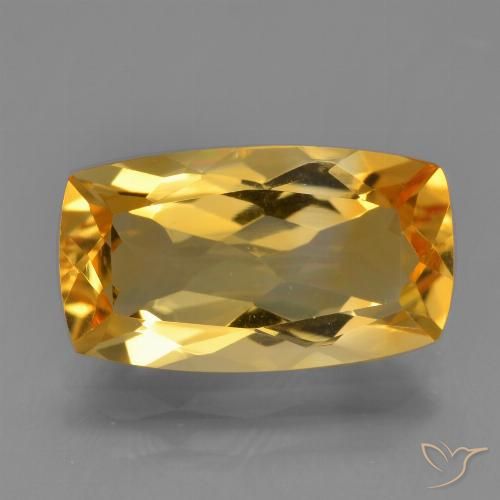 3.76ct 天然 オレンジゴールド シトリン, クッション, VVS-VS