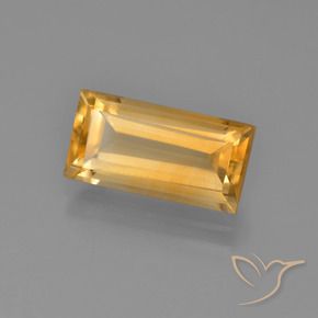 2.92カラットの天然ミディアムオレンジシトリン、バゲット、VVS-VS