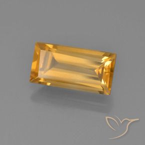 2.86カラットの天然オレンジゴールドシトリン、バゲット、VVS-VS