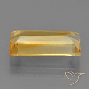 3.80カラットの天然ミディアムゴールデンシトリン、バゲット、VS