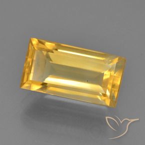 3.68カラットの天然ミディアムゴールデンシトリン、バゲット、VS